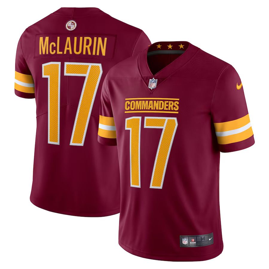 Men Washington Commanders 17 Terry McLaurin Nike Burgundy Vapor Limited NFL Jersey